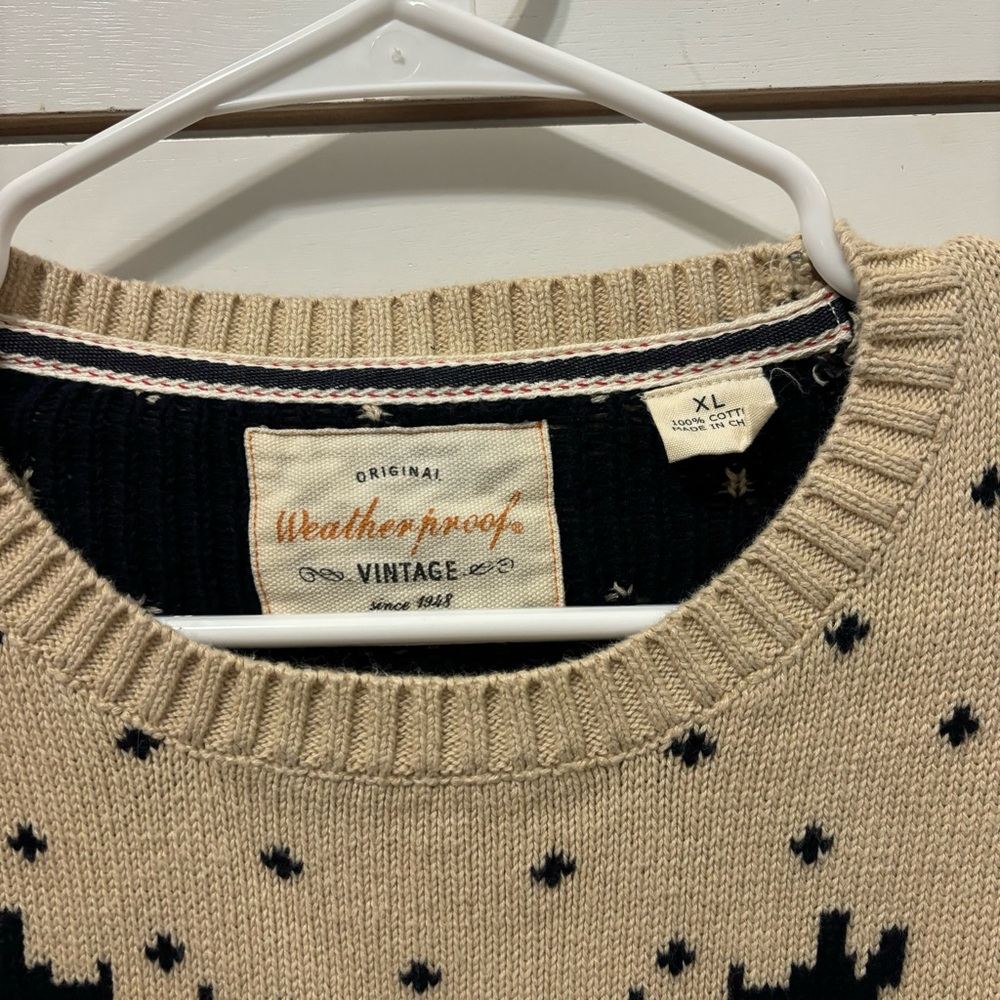 Weatherproof Winter Moose Sweater - image 4